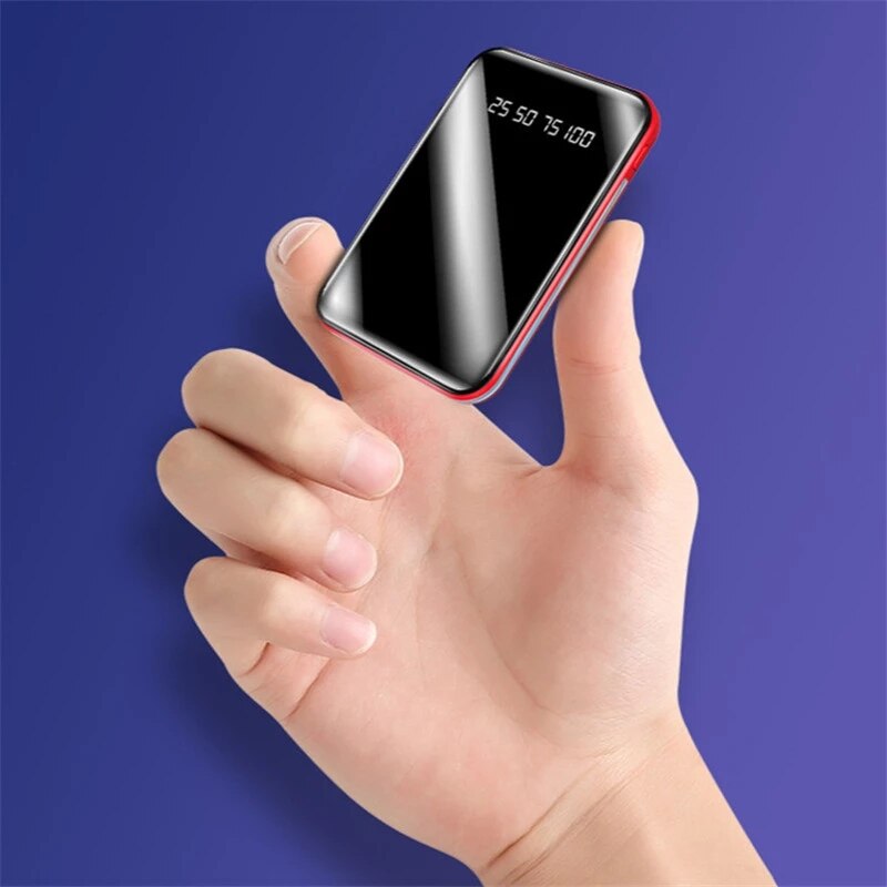 Mini-powerbank 80000 mah externer akku, tragbares ladegerät mit led-beleuchtung, digitalanzeige, mobile stromversorgung, einweg-schnellladegerät