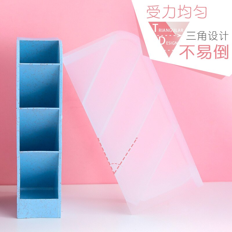 Soporte para bolígrafos transparente de gran capacidad, Caja de almacenaje para maquillaje, decoración, escritorio