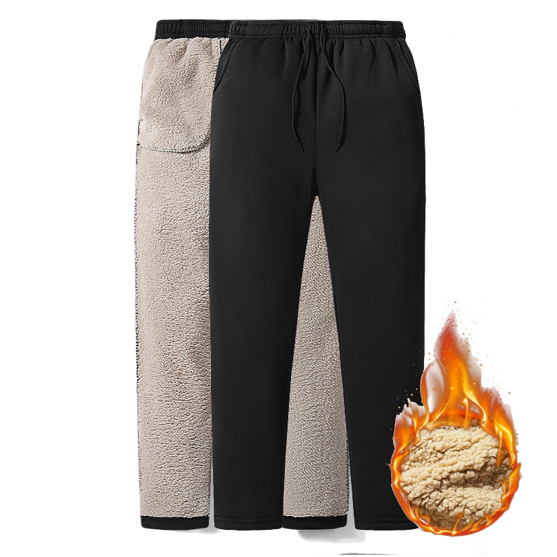 Tjocka träningsbyxor vinter herr #39 ;s plus sammets vadderade byxor slimmade stor storlek varma byxor solida trendiga sportjoggar m -5xl,za306