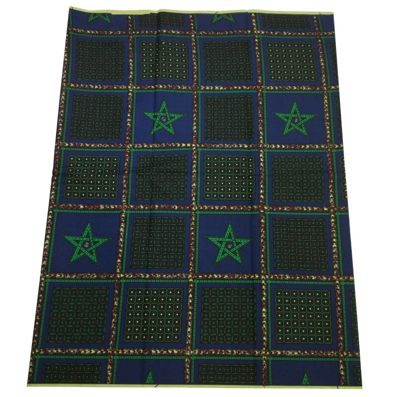 African Star Print Wax Fabric 100% Polyester Nigerian Ankara Batik Textiles for Sewing 6Yards