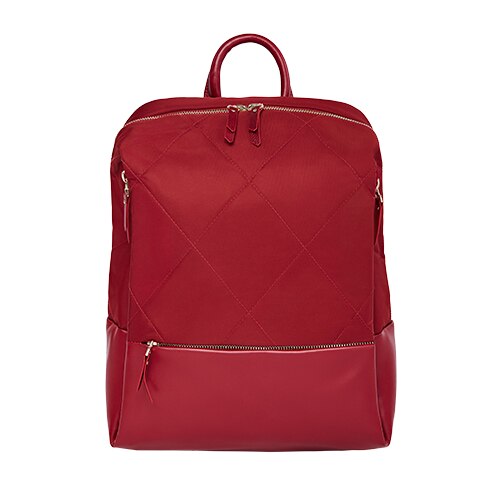 Ninetygo 90FUN Mode Diamant Rooster Rugzak 14 Inch Laptop Tassen Voor Vrouwen Meisjes Dames School College Reis: Red