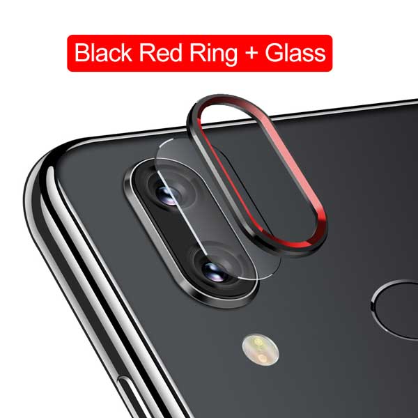 Mi 9 camera Protector Glas Voor Xiao Mi mi 9se 9se xia MI xi Mi zachte lens Film rear metalen Ring Case Op Xio mi rode Mi note 7 Pro Note8: For Xiaomi mi 9se / Black-Red