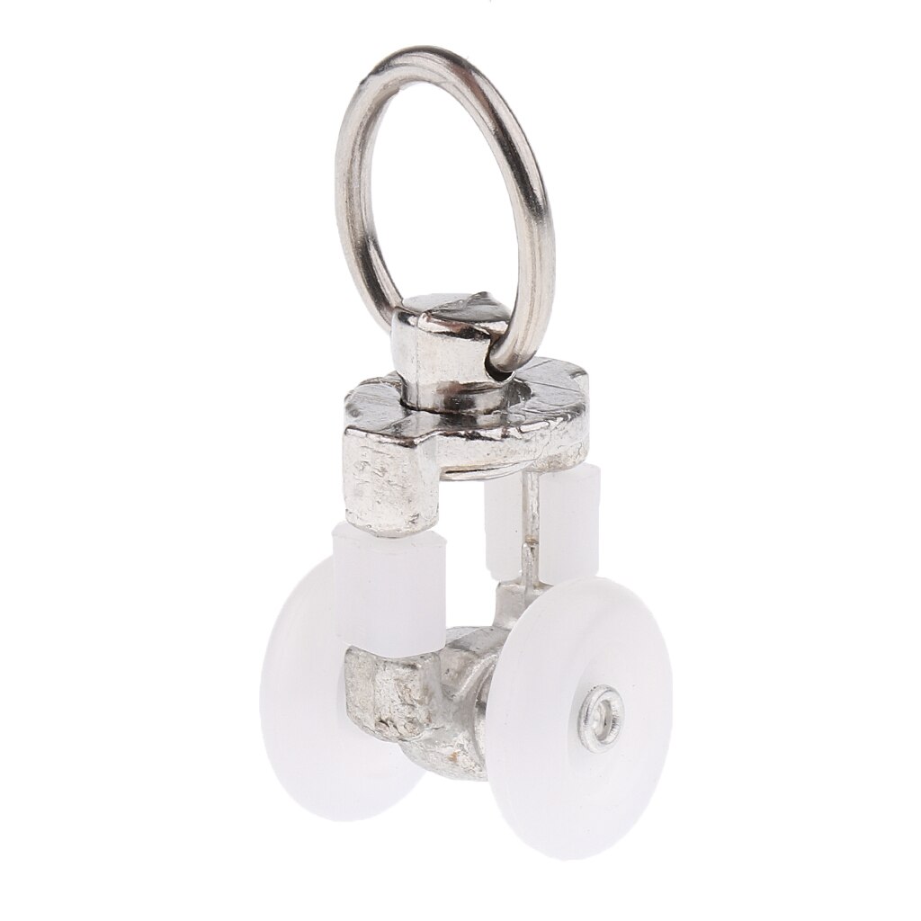 10 Pieces Aluminum Alloy Curtain Track Rod Slides Gliders Wheels