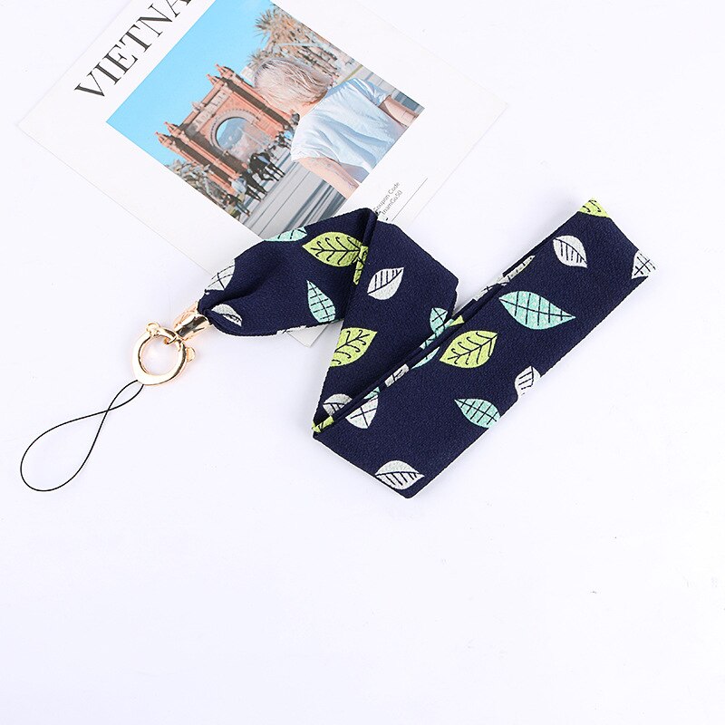 Mobile silk Lanyard neck strap for key card phone string kawaii wrist strap hand key cord necklace phone holder rope