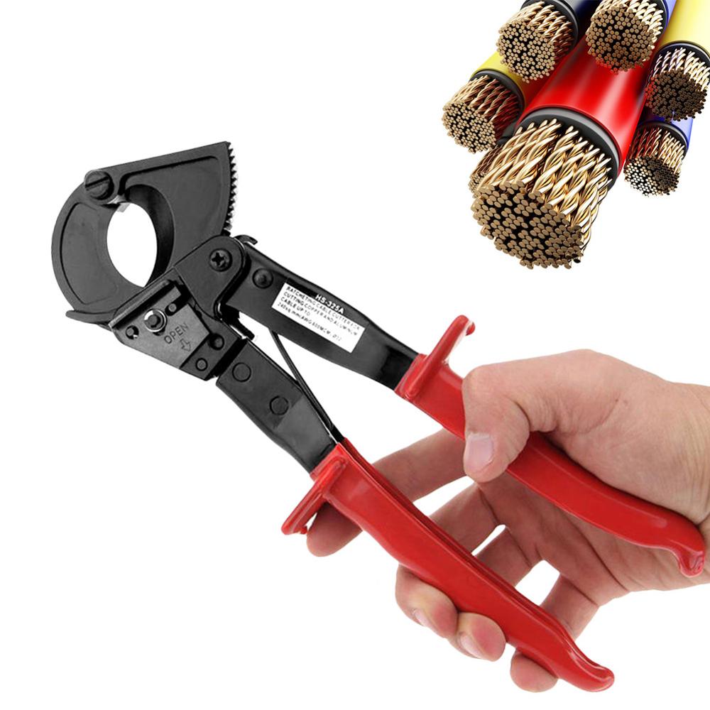 HS-325A 240mm2 Insulated Pliers Ratcheting Ratchet Cable Cutter Carbon Steel Germany Wire Cutter Long Nose