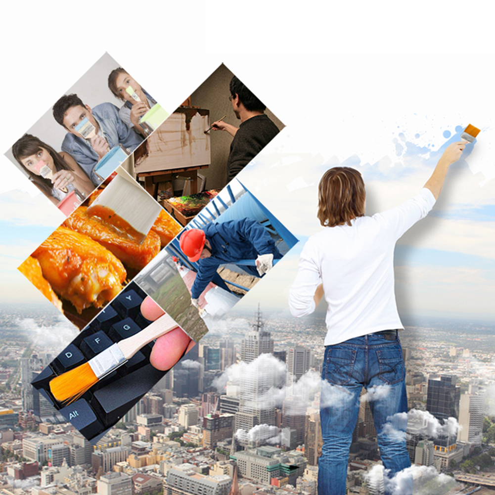 12pcs Acryl Draagbare Nylon Kwast Zacht Houten Handgrepen Art Supplies Olieverf Aquarel