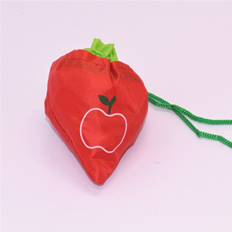 Leuke Fruit Opslag Handtas Opvouwbare Boodschappentassen Herbruikbare Kruidenier Eco Tote Pouch Nylon Tas Grote Capaciteit Vriendelijke Schoudertas: apple