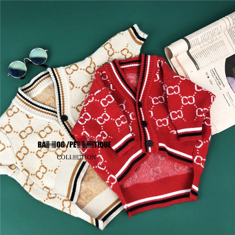 Pull classique pour chiens, doux, carlin pour animaux de compagnie, Costume, Chihuahua, Cardigan, pull en tricot pour petits chiens, Bulldog, tenue décontractée