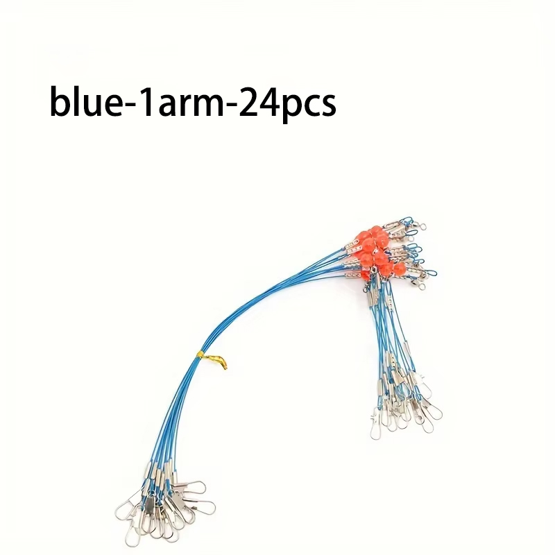 Leader Rig Blue Stainless Steel Fishing Rigs with Snap,High-Strength Fishing Leaders Saltwater-Perch Rigs for Fishing: green