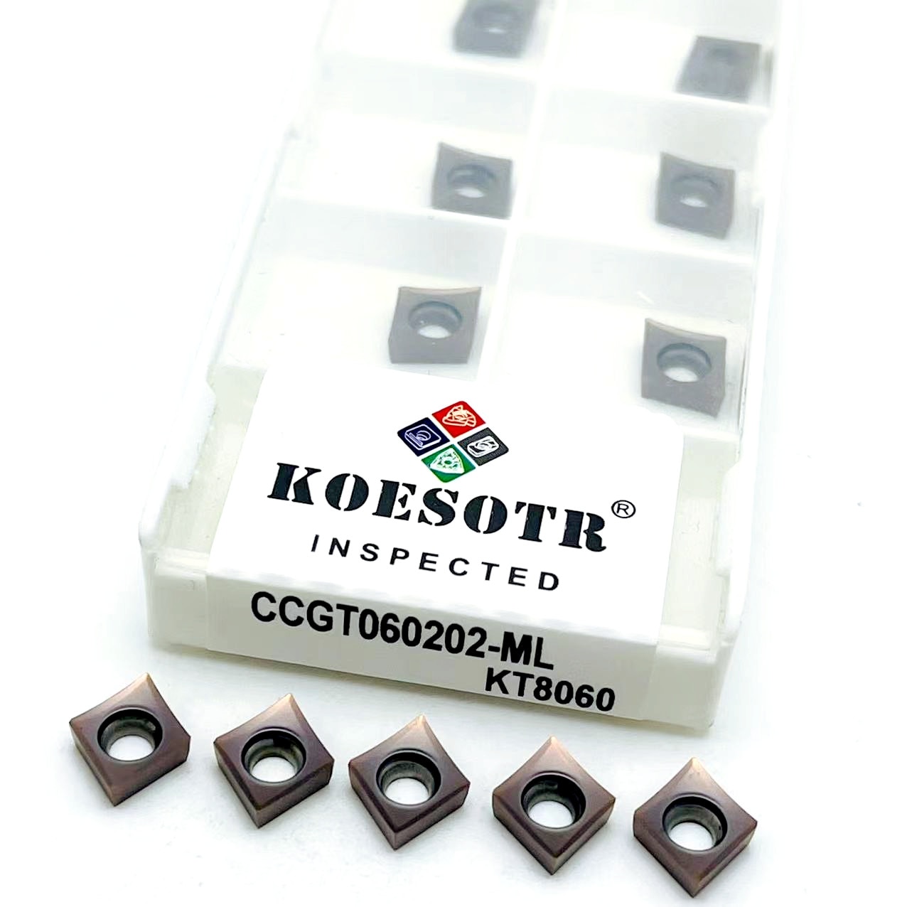 Insertos de carburo de hoja CNC, acabado de acero inoxidable, CCGT060201 CCGT060202 CCGT060204 CCGT09T301 CCGT09T302 CCGT09T304 ML KT8060