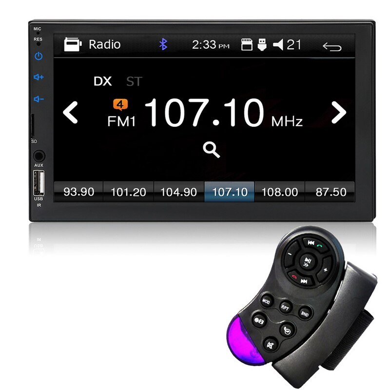 Spejllink radio til carplay android bilstereo  mp5 afspiller multimedie bilradio autoradio ios bakkamera 7 "berøringsskærm: Med hjulbetjening