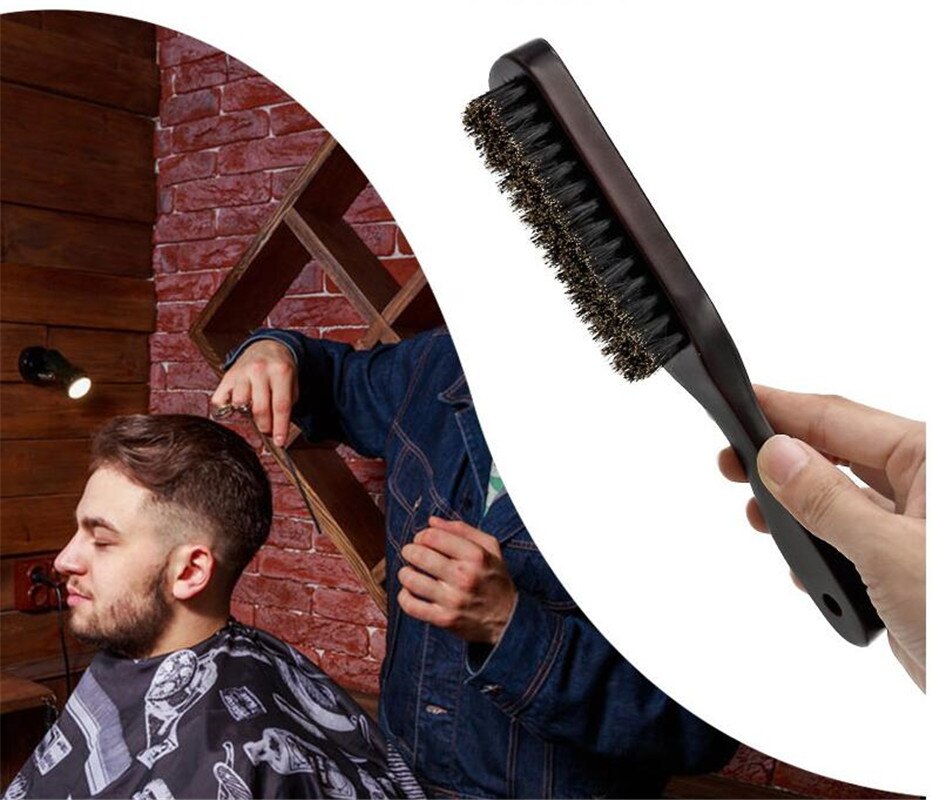 Barba de cerdas de jabalí cepillo peine para el pelo cepillo alisador de barba hombres cepillo de afeitar peine rizador de pelo de barba Peinador rápido para hombres