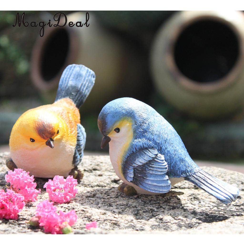 2pcs Ceramic Birds Crafts Room Decoration Handicraft Ornament Porcelain Animal Figurines Wedding Decorations