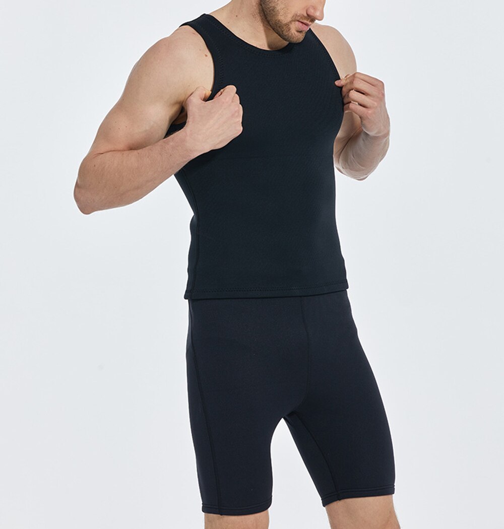 Men&#39;s 2MM Neoprene Diving Tank Top and Diving Shorts Warm Water Sports Swimming Sailing Surfing Snorkeling Diving Tank Top 2022