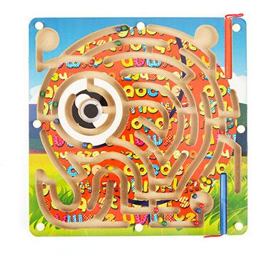 Bacchetta magnetica Wiggles e Vermi Marmi Labirinto Di Legno Labirinto Animale Educativi Per Bambini Genitorialità Gioco di Famiglia Giocattoli: 009Maze