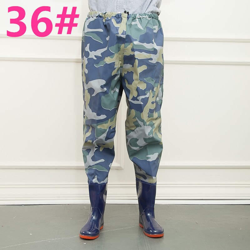 Korkeahyppy camo kalastus kahluuhousut kengät housut vedenpitävät sähkökalastuksen kahluuhousut saappaat pehmeäpohjaiset nahkakengät kalastus kahluuhousut: 36