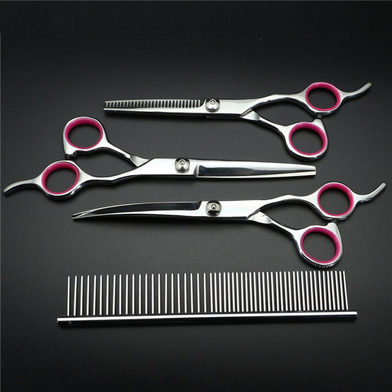 Pet Grooming Scissors Stainless Steel Cats and Dogs Hair Seam Scissors Up and Down Curved Scissors Sharp Haircut Pet Tool