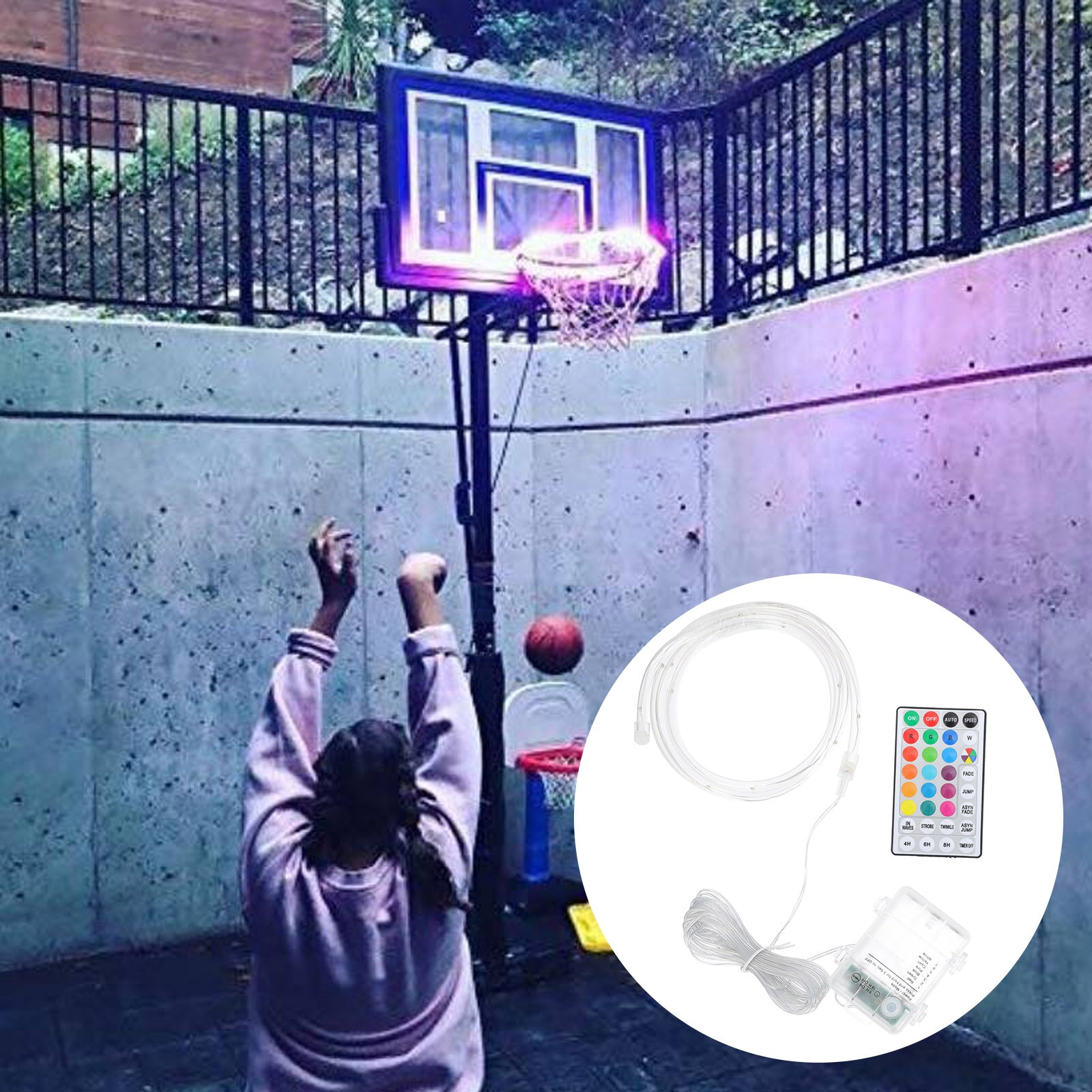 1 Set LED Light Strip Basketball Frame Lamp Basket Frame LED Lamp Basketball Frame Light for Outdoor Park