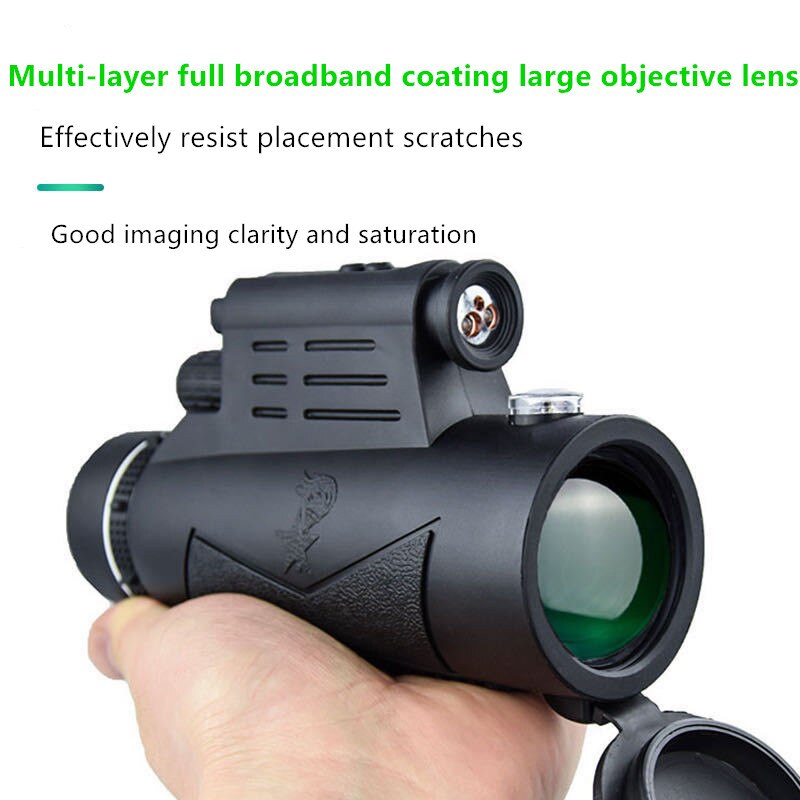 Monocular 12X50 with Light HD High Magnification Outdoor Night Vision Cross-border Child Adult Photo Portable