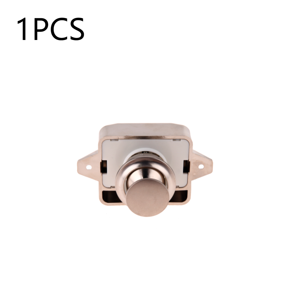 5/1 Uds. Cerradura de empuje de aleación de Zinc para Camper, coche, RV, caravana, barco, Motor, gabinete de casa, pestillo de cajón, cerraduras de botón para herrajes para muebles del hogar: Oro