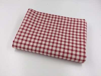 Tela gruesa de lino y algodón a cuadros, mantel, almohada, cortina, sofá, muñeco de tela, Material hecho a mano DIY, 25cm x 75cm por pieza: 4