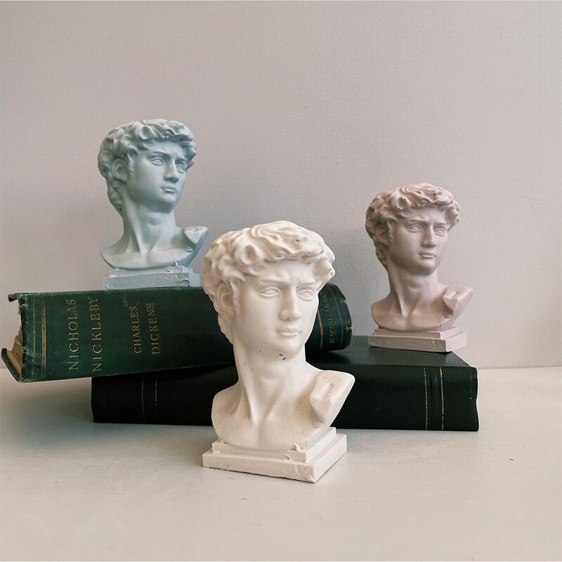 Nordic Style David Vase Mold Concrete Dried Flowers Container Pen Holder Plaster Mold Hip Cement Planters Mold