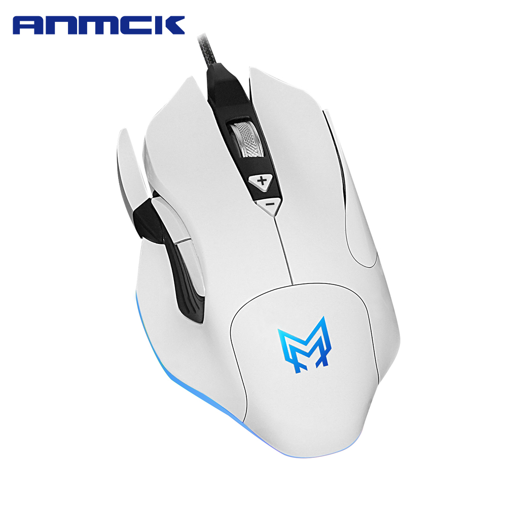 Anmck Wired Gaming Mouse Optical 7 Buttons 1600/2400DPI LED USB Mice For Business Home Office Laptops PC Computer Gamer