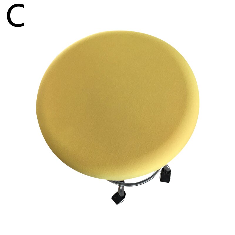 Ronde Stoel Cover Barkruk Cover Elastische Seat Cover Stoel Protector Effen Kleur Thuis Stoel Hoes Spandex Chaircover: C