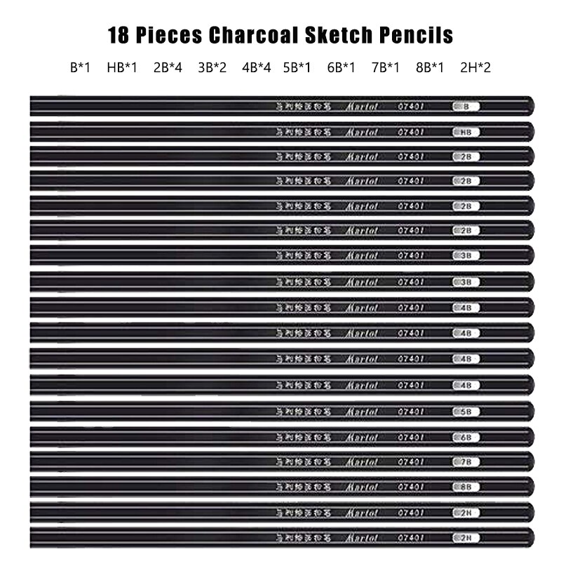 29Pcs Schetsen Potlood Set Student Glad Schrijven Tekening Potlood Set Met Bag Kids Kwast Ambachtelijke Verf Set