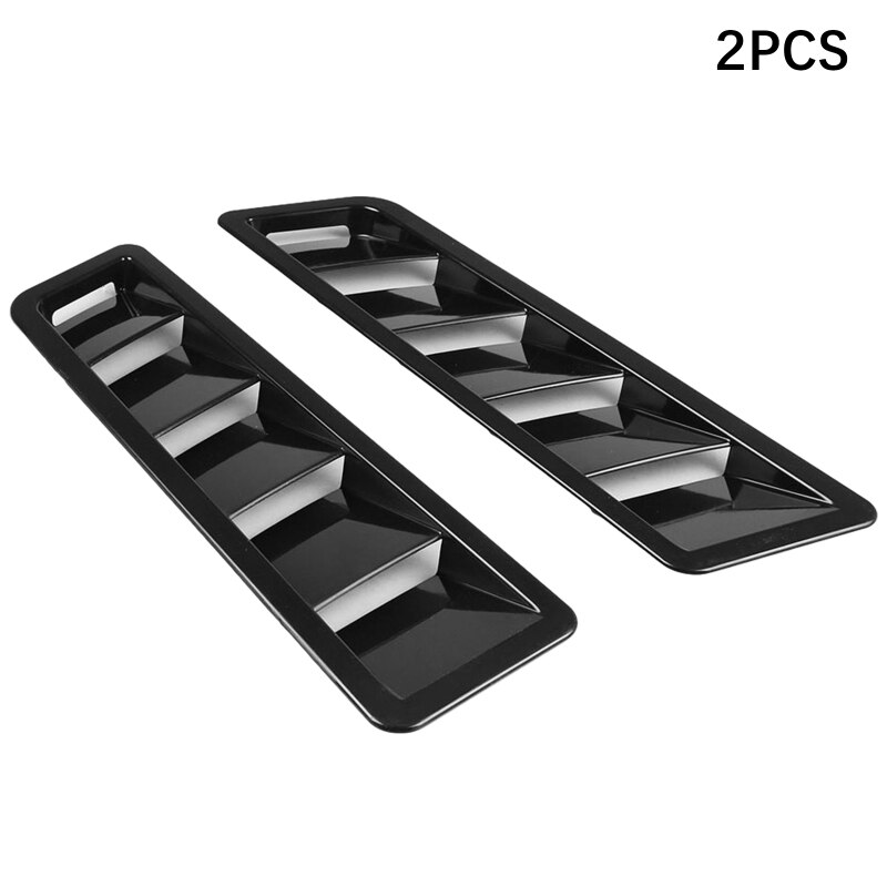 2PCS Universal Car Air Intake Panel Bonnet Hood Vent Louver Cooling Panel Carbon Fiber Style Hood Vents Vehicle Accessories