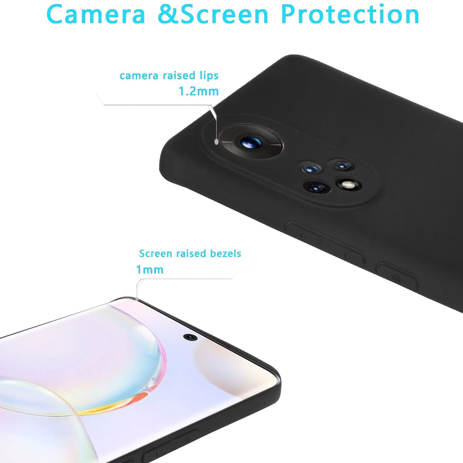 Schwarze, matt schutzhülle für honor 50 , softcover für huawei honor 50, 60 se lite, nova 9 und 8i