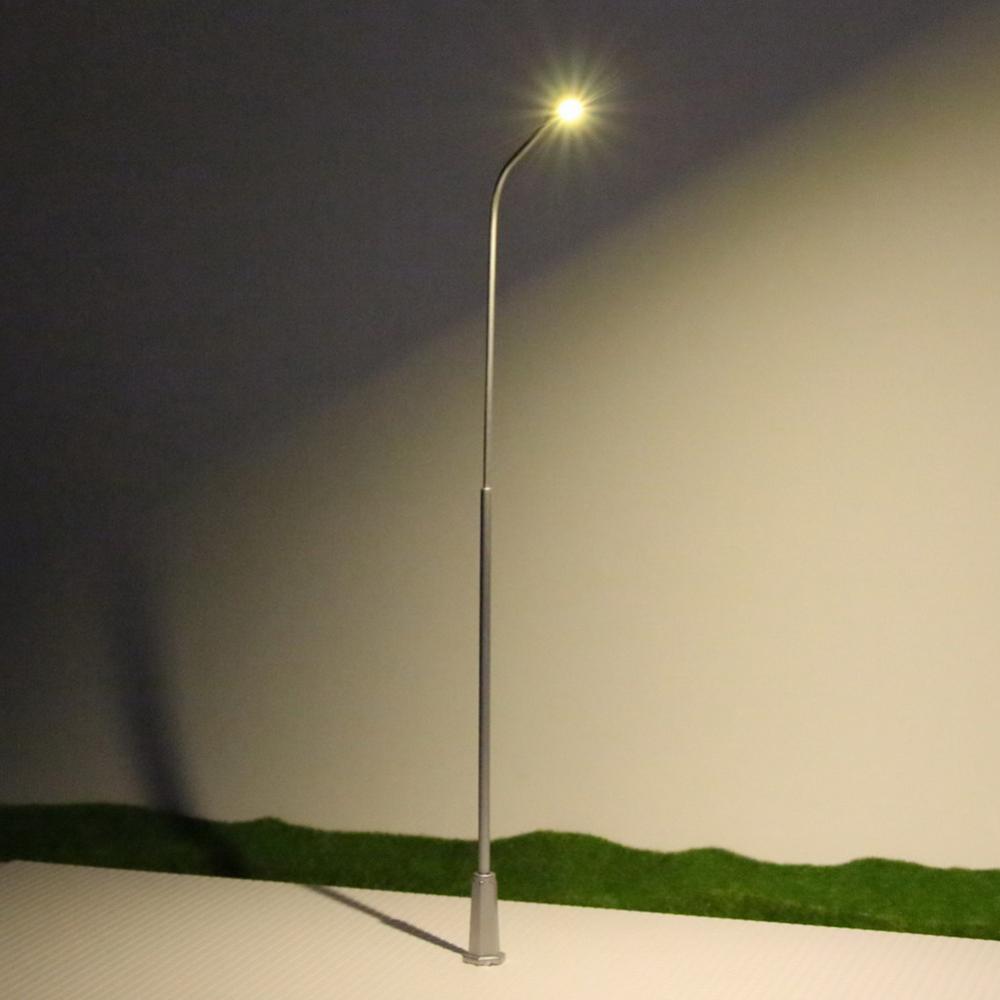 LNH20 5Pcs Modelspoorbaan 1:50 Lantaarnpaal Lampen Street Lights O Schaal Leds 20Cm