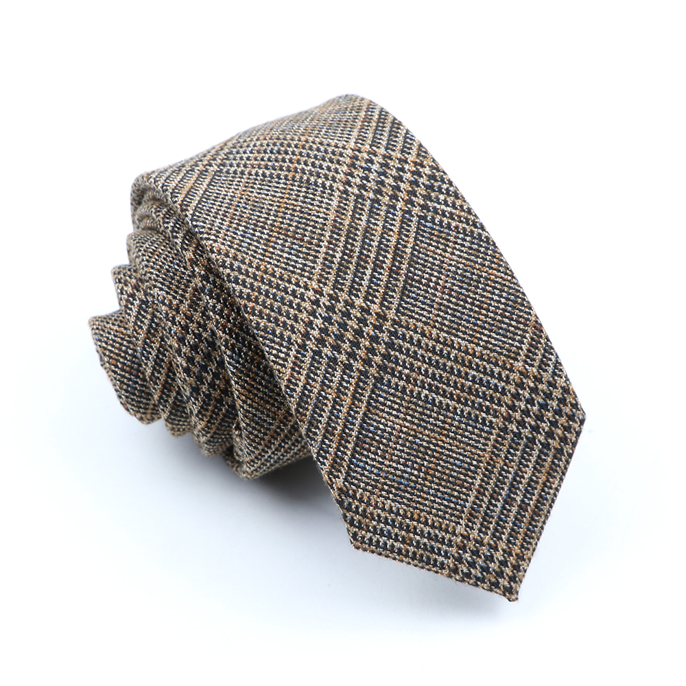 Corbatas clásicas de algodón para hombre, corbatas ajustadas hechas a mano de 6CM con cuello, a rayas, a cuadros, para negocios, bodas y fiestas,