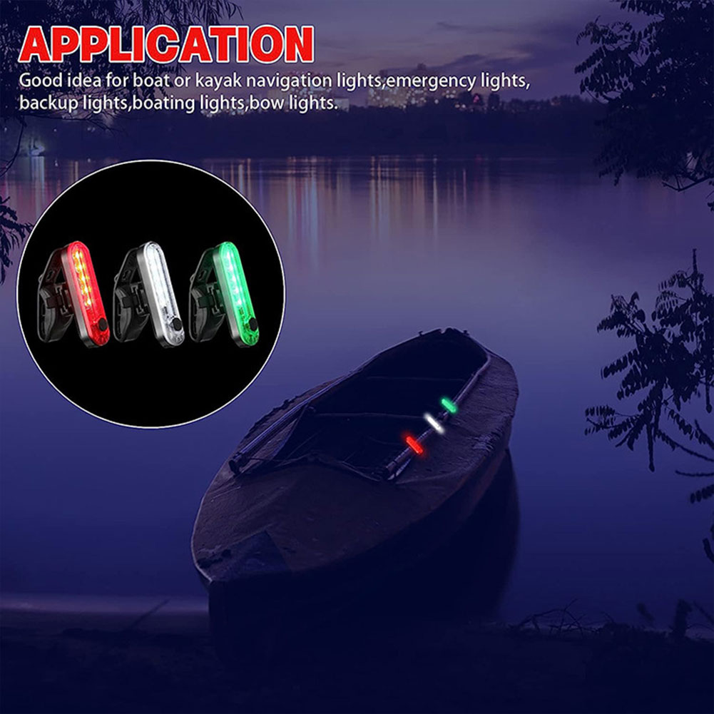 LED-Segelsignallampe Typ C, aufladbares Marine-Yacht-Warnlicht, 4 Modi, Boots-Hecklichter für nächtliches Kajakfahren, Bootfahren