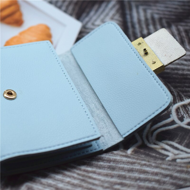 Dames portemonnee en tas van pu leer zwart/blauw/bruin/grijs/roze korte slanke dames portemonnee creditcardhouder portemonnee hoesje