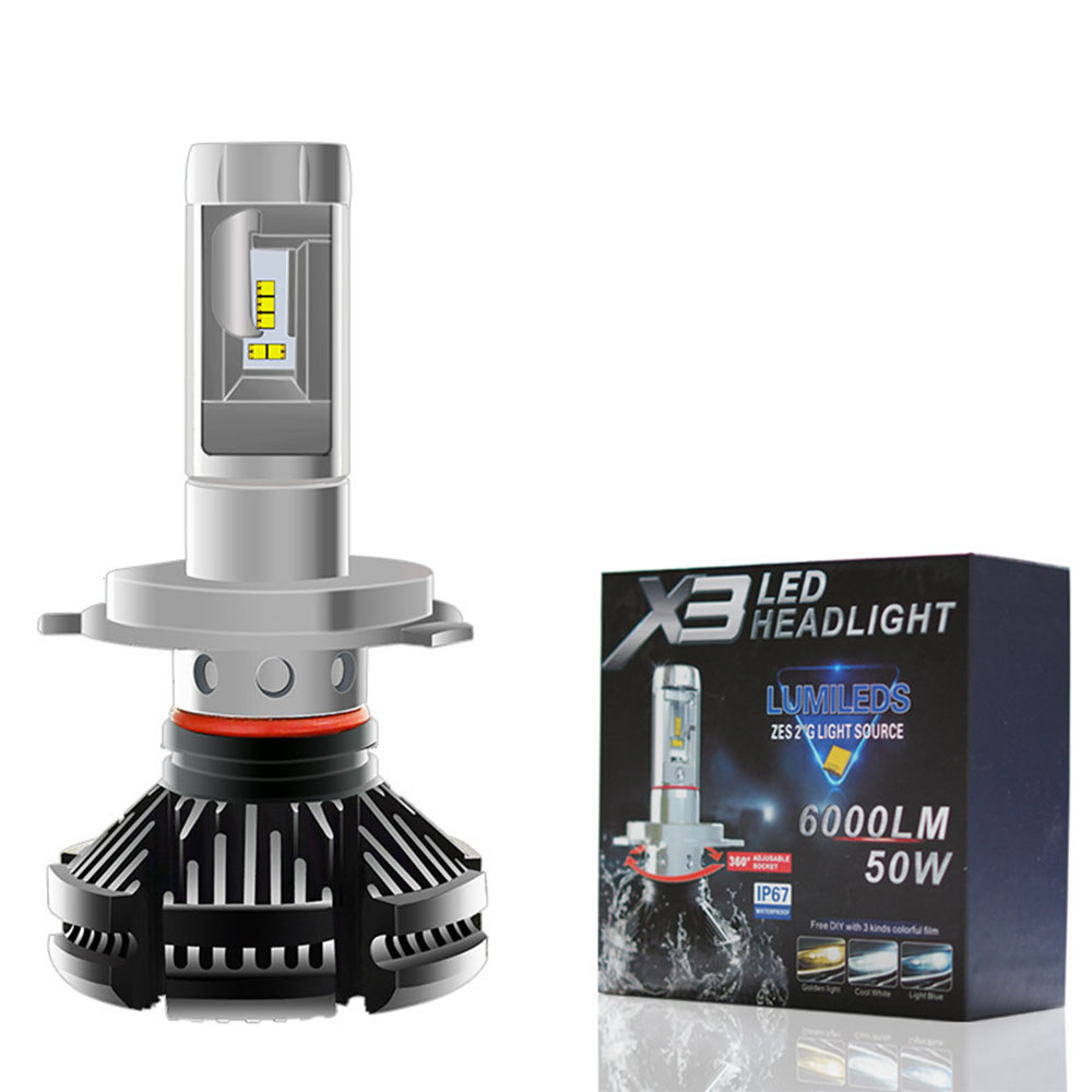 Bil led-strålkastarlampor 50w strålkastare bil bilbelysning zes  h4 led  h7 lampor turbo led  h11 hb3 9005 hb4 9006 helljus halvljus dimljus