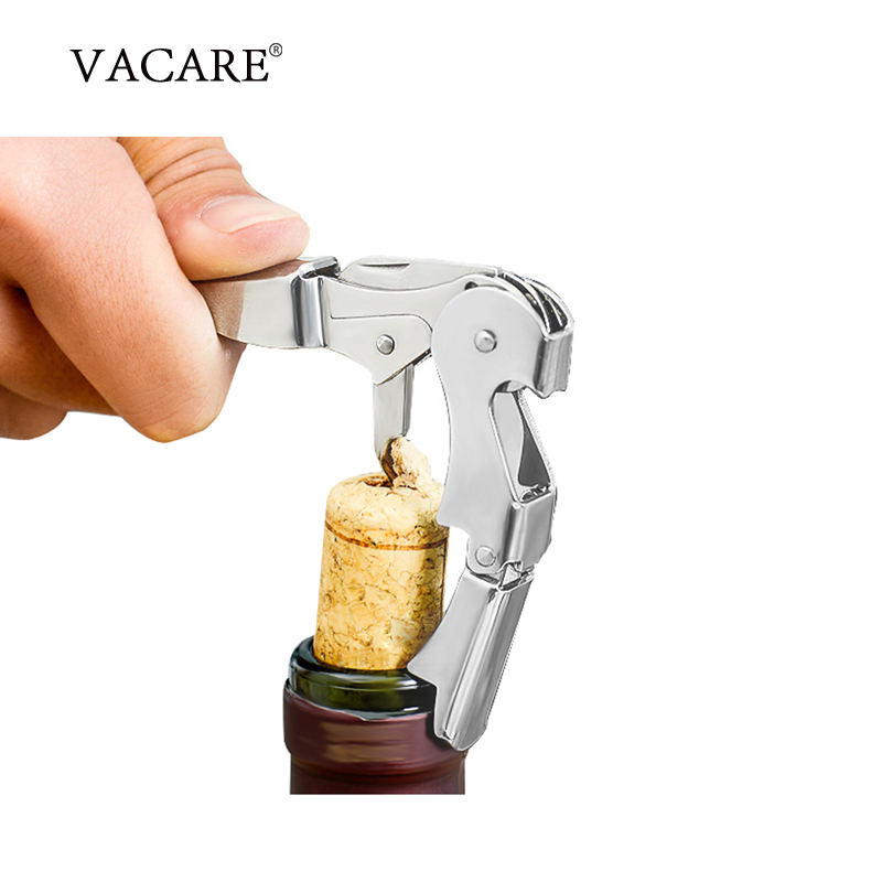 Rvs Flesopener Roestvrij Staal Wijn Opener Professionele Wijn Mes Alle-In-Een Corkscrew Bier Cap Opener