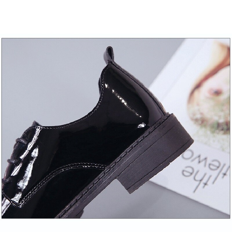 Women Flats British Style Oxford Shoes Women Spring Oxfords Flat Heel Casual Shoes Lace Up Women Shoes
