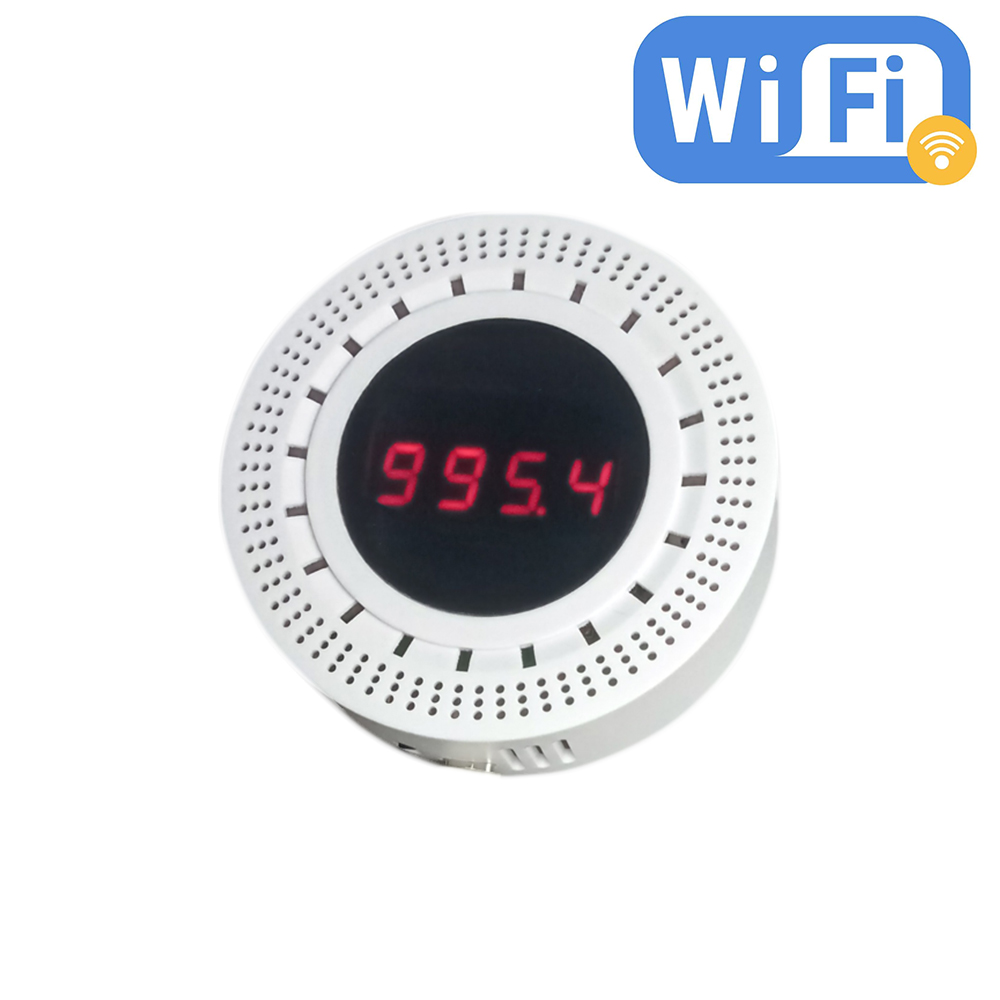 Inteligentny czujnik ciśnienia powietrza Tuya WiFi / Zigbee z wyświetlaczem LED z detekcją temperatury Inteligentne połączenie domowe: pakiet 1