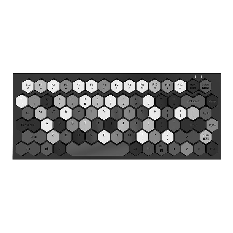 Mini Wireless Bluetooth Keyboard Ultra Slim 2.4GHz Bluetooth5.1 Keyboard 83 Keys Colorful Keypad for Laptop