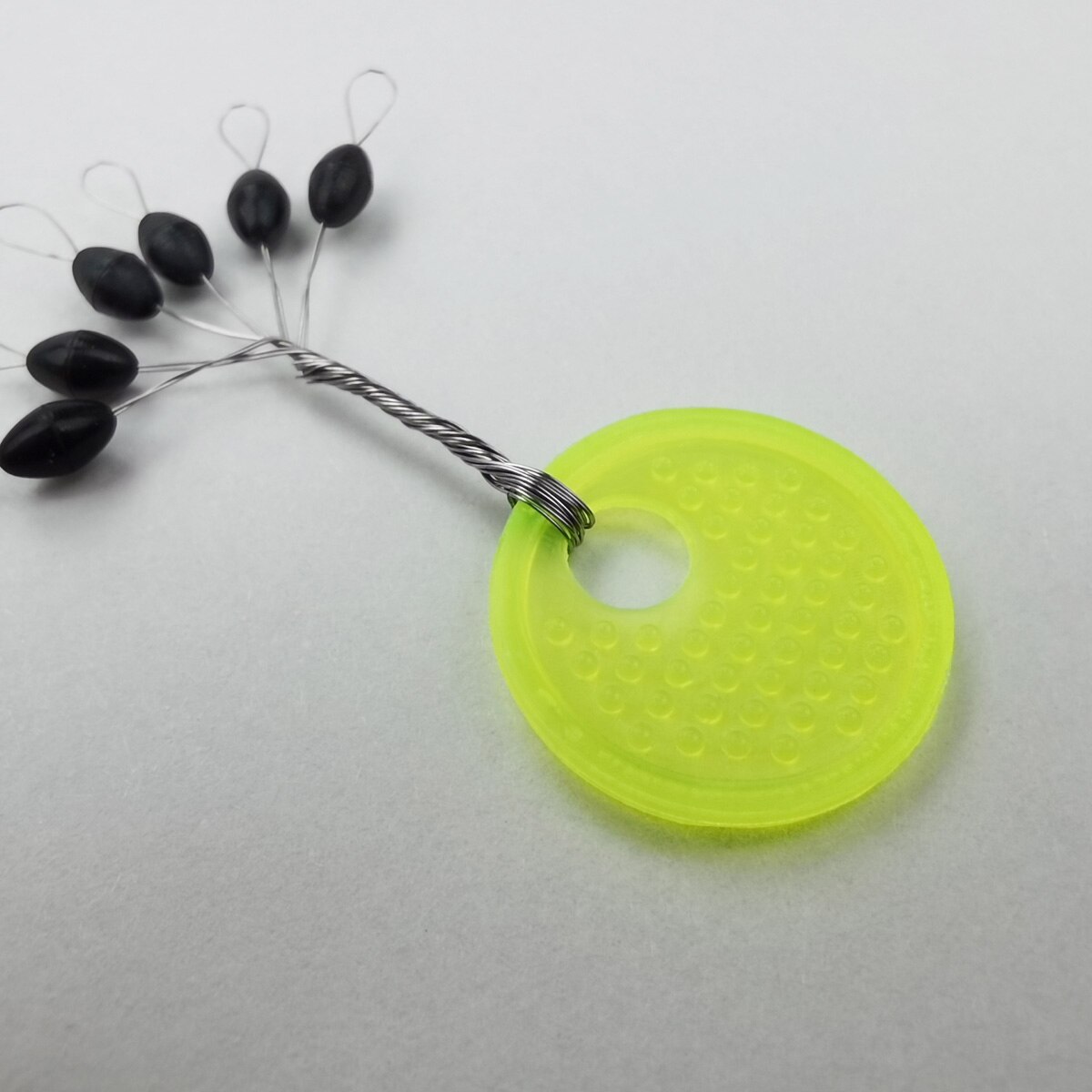 Juego de granos de goma ovalados para pesca, juego de granos de goma negra de , accesorios de pesca, lote de 10/20 unidades