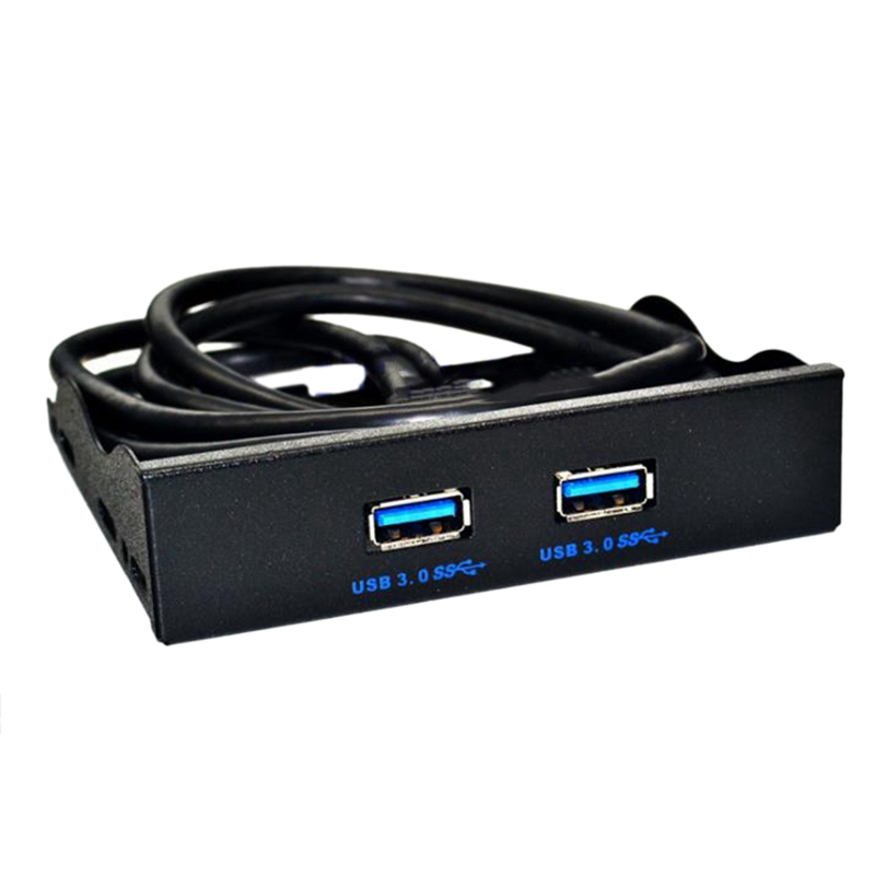USB3.0 Diskettestation Voorpaneel 3.5 Inch 19PIN Om USB3.0 Dual Port Diy Uitbreiding Een Voor Twee: Default Title