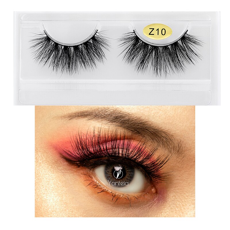 Mink lashes 3d mink eyelashes Natural long real mink Cruelty free 100% Handmade Natural eye lashes Mink eyelashes: Z-10