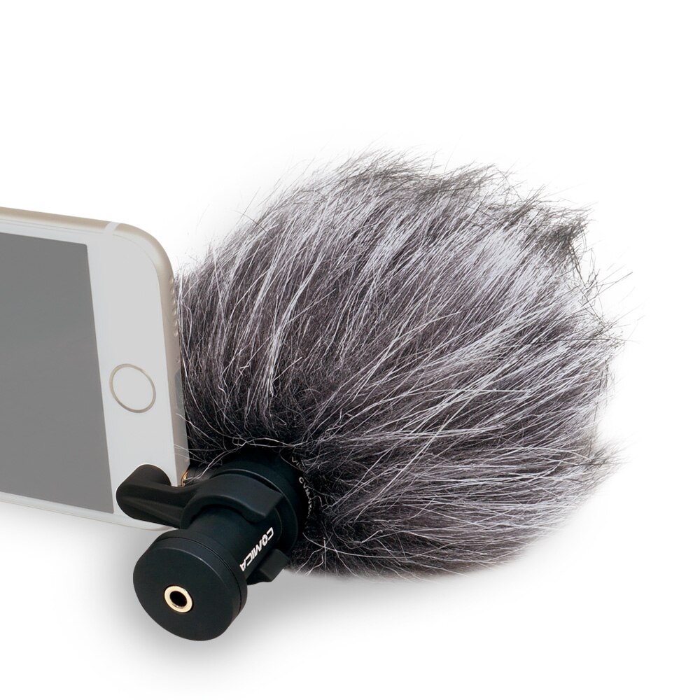 Comica CVM-VS08 Mobile Phone Microphone Video Mic For iPhone Samsung Smartphone with Wind Muff Rotated Phone Stand