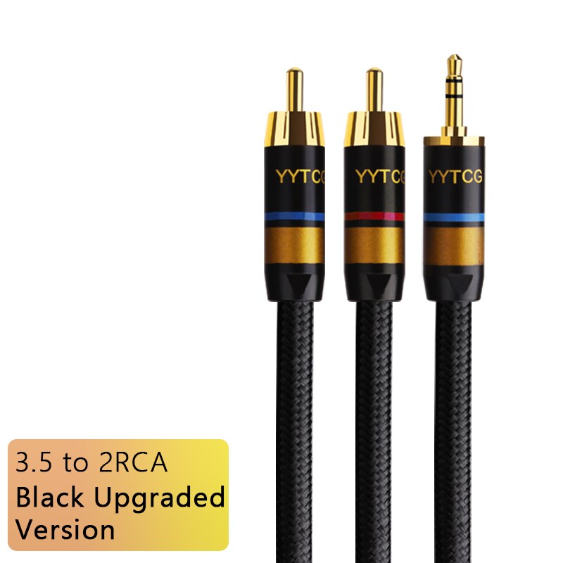YYTCG RCA Cable HiFi Stereo 3.5mm to 2RCA Audio Cable AUX RCA Jack 3.5 Y Splitter for Amplifiers Audio Home Theater Cable RCA: Blue / 3m
