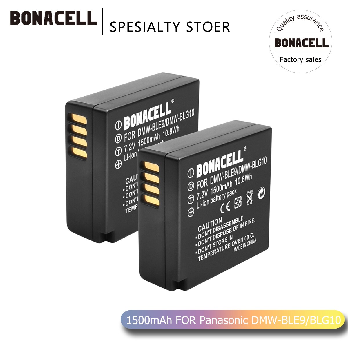 Bonacell DMW-BLG10 DMW BLG10 DMW-BLE9 Camera Batterij voor Panasonic DMC GF6 GX7 GF3 GF5 DMW-BLG10GK LX100 GX80 GX85 L10