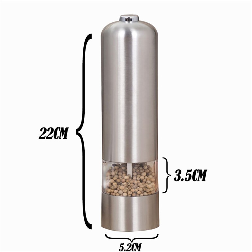 Stainless Steel Pepper Mill Electric Pepper Mill Pepper Mill Round Head Pepper Grain Mills Porcelain Grinding Core Mill Kitchen5