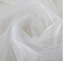 HAOCHU 5 m/partij 150 cm Breed Sheer Crystal Organza Tulle Roll 19 Kleur Shining Stof voor Bruiloft Decoratie Thuis Event Party Decor: white