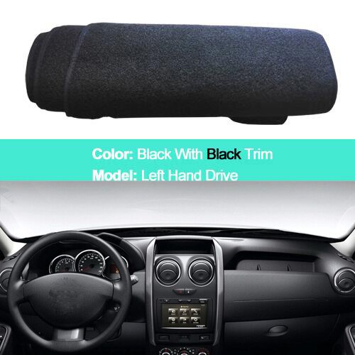 Couverture de tableau de bord de voiture, tapis, pour Dacia Duster , LHD, protection solaire: Black