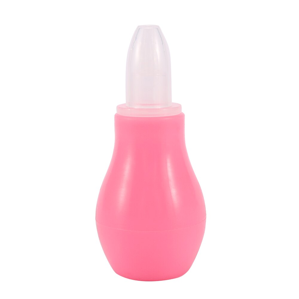 Silicone Newborn Baby Nose Aspirator Nose Cleaner Diagnostic Tool Infant Snot Vacuum Sucker Soft Care Products: pink